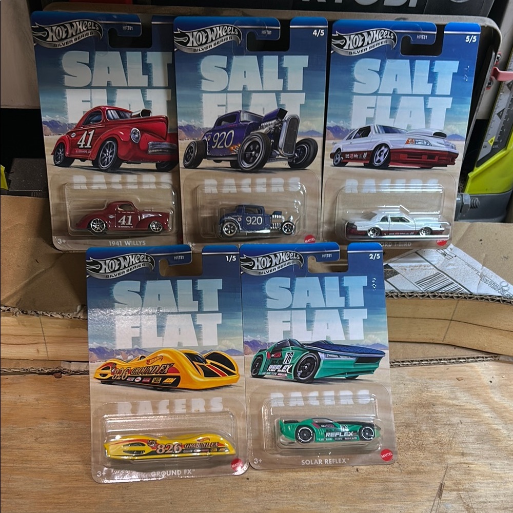 HOT WHEELS SILVER SERIES SALT FLAT 5 of 5 COMPLETE SERIES COLLECTION